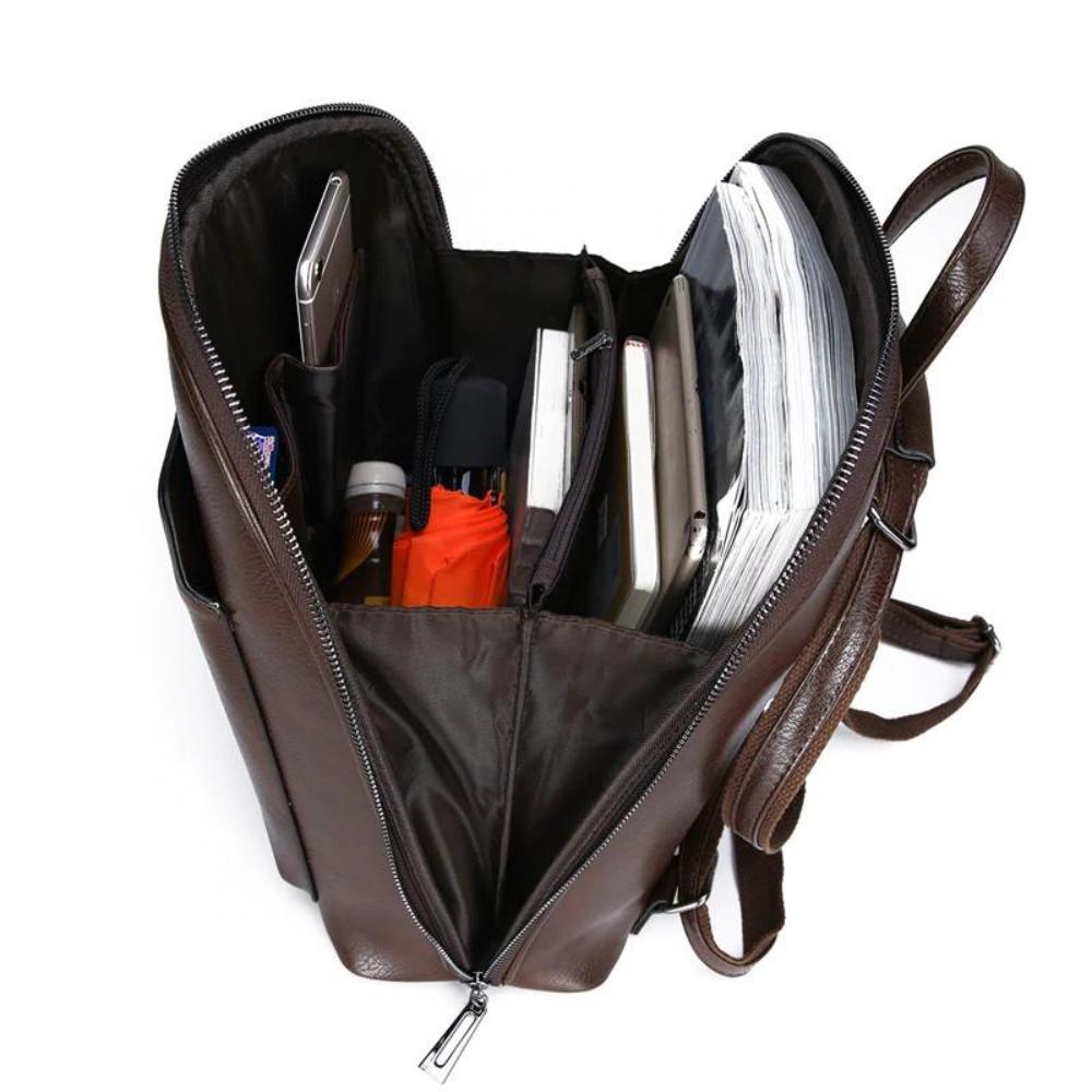 Klassischer Rucksack mit Doppelreißverschluss - elegantes Design