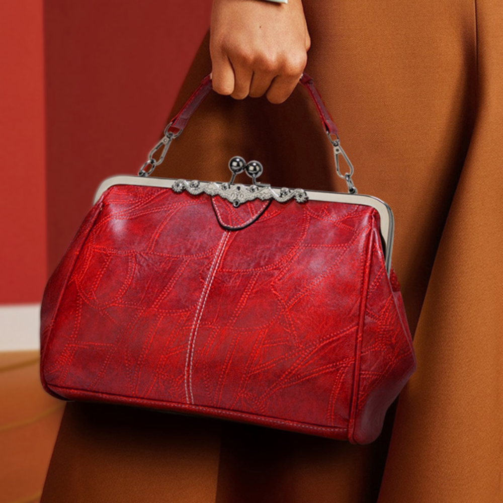 Vintage Kuss-Schloss Handtasche